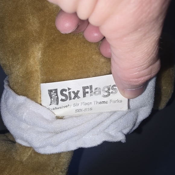 VTG Six Flags Theme Park Looney Tunes Baby Wile E Coyote Plush  1997 16” - Picture 3 of 5